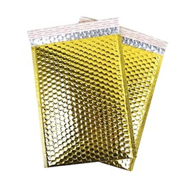 Secure Seal #5 10.5x16 Inch Gold Glamour Metallic Bubble Mailers Pack of 50 Shiny Padded Envelopes