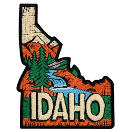 EMBRO BOF Proud Idaho Patch - 4 pulgadas, parches de estado de gemas Cool Heritage - parches bordados para coser y planchar Idaho para chaquetas
