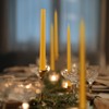 24 Pack Natural Beeswax Taper Candles in Bulk 10 inch