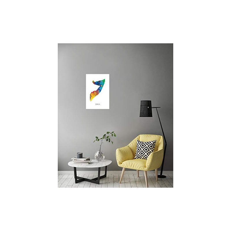 artboxONE Poster 30 x 20 cm Somalia Watercolour Map -