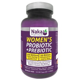 Naka Platinum Women's Probiotic 100 Billion, Shelf Stable, 35 Vegetable Capsules, 35 Vegetable Capsules