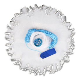 Neween Cast Net, American Saltwater Cast Nets for Fishing, 3ft-10ft Radius Casting Net for Bait Fish, 3/8 Inch Professional Grade Monofilament Throw Nets for Fishing Bait with Heavy Duty Sinker