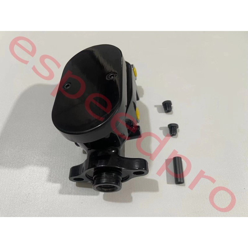 espeedpro21 BLACK Aluminum 1" Bore Smooth Top Master Cylinder GM
