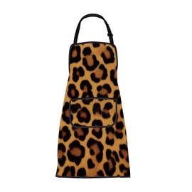 ENSIANTH Cheetah Print Aprons Leopard Aprons for Women Cooking Kitchen Aprons Leopard Hair Stylist Apron Leopard Lover Gifts (cheetah print apron)