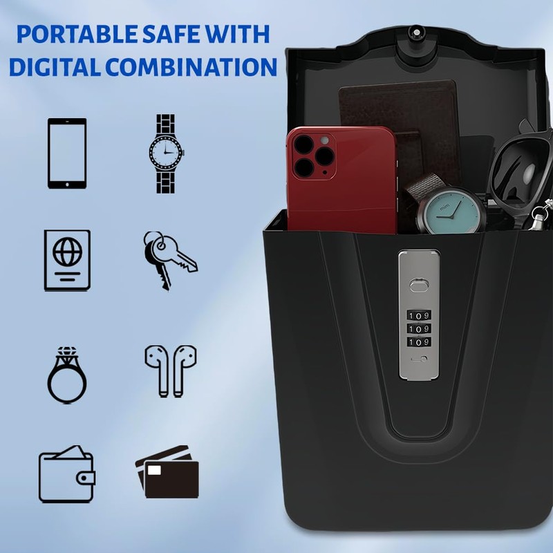 Flintronic Safe with Combination Lock, 4 Digit Portable Money Cabinets