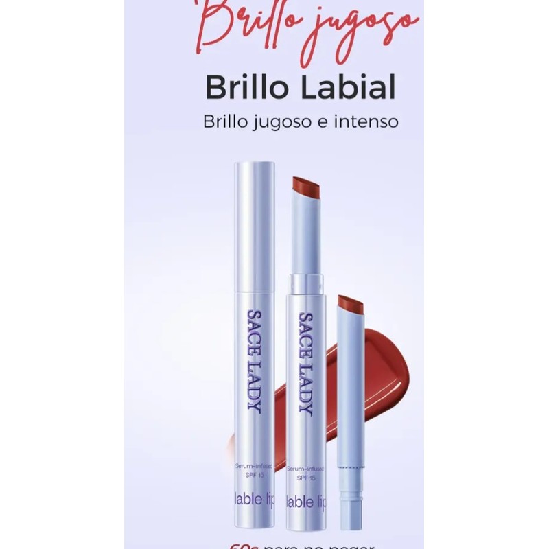Sace Lady Labial Gloss Retráctil Efecto Brillo Jugoso Fps15