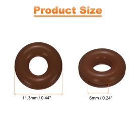 HARFINGTON 12 Pairs Glasses Ear Grip 0.52" Silicone Ring Type Anti-Slip Ear Hook Eyewear Retainer Eyeglass Temple Tips Sleeve Retainer for Glasses Sunglasses Sports Eyeglasses, Brown