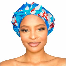 GRACE & COMPANY Luxury Shower Cap For Women - 100% Waterproof, Reusable, Washable & Breathable Shower Caps (Gramercy)