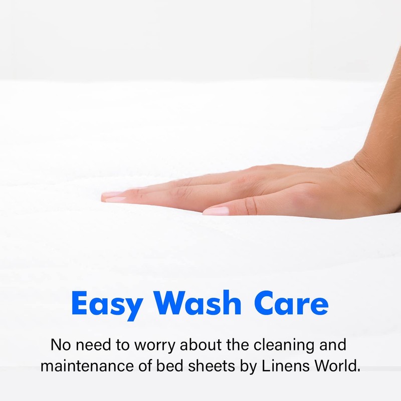 Linens World Egyptian Cotton Fitted Sheets Breathable, Anti Wrinkle 40cm