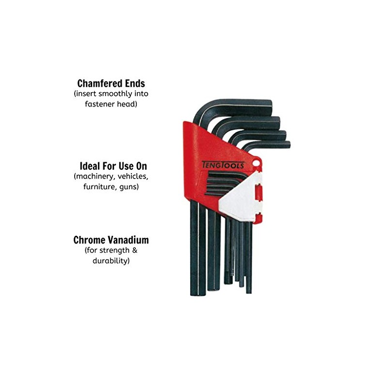 Teng 1479MMR 1.5-10mm 9 Metric Hex Key Set