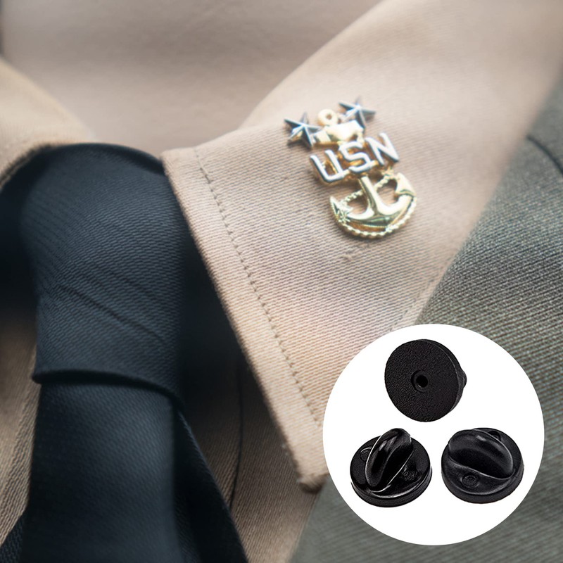 30pcs Rubber Pin Back,Butterfly Clutch Backings,Pin Safety Backs Replacement Uniform