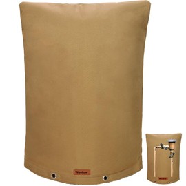 Wsobue Backflow Preventer Cover Insulated Pouch,Outdoor Pipe Insulation Cover,Winter Well Head Cover Water Well Pump Covers Sprinkler Valve Cover Insulated (Dark Khaki 16''W x 20''H)