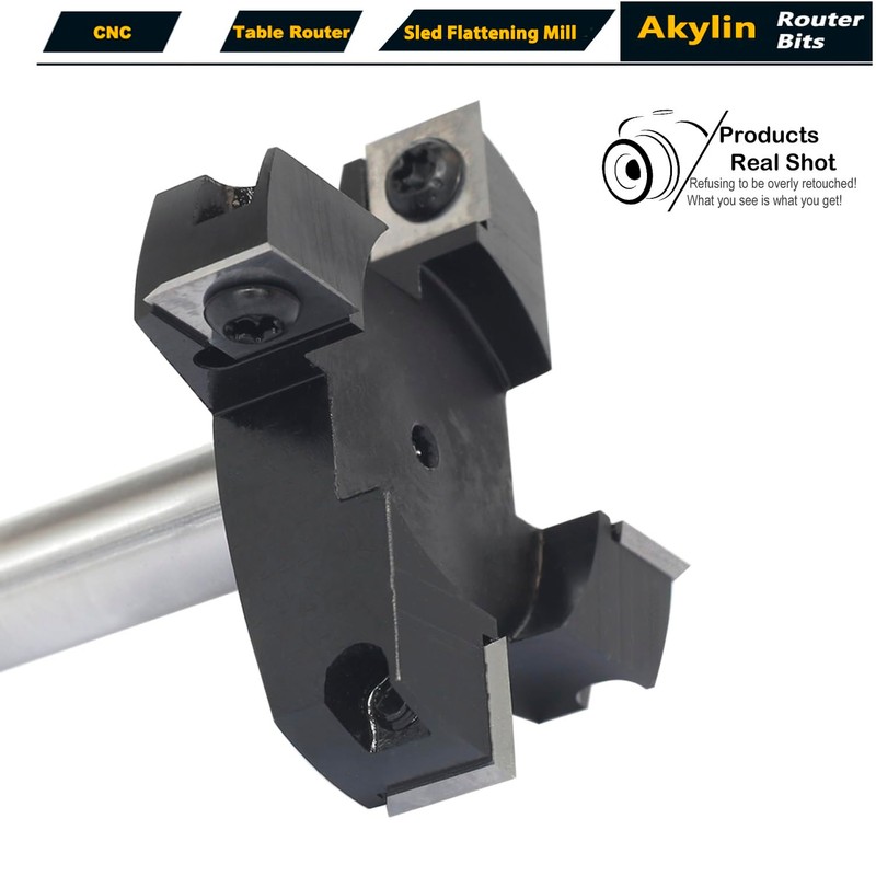 Akylin Slab Flattening Router Bit 1/2 Shank - CNC Spoilboard