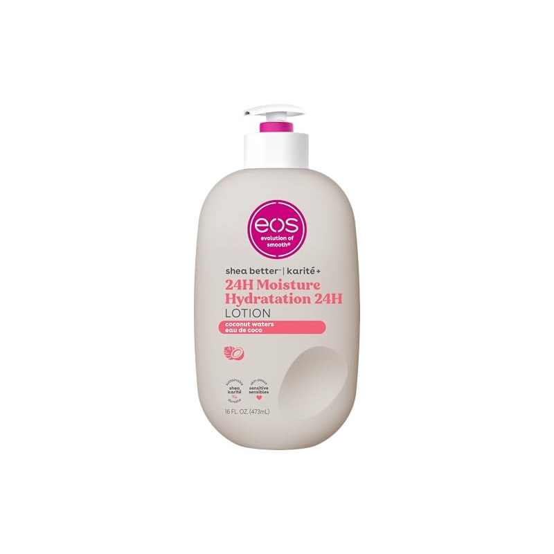 eos Shea Better 24H Moisture Body Lotion, Coconut Water, 473
