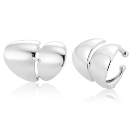 ALEXCRAFT Chunky Ear Cuff Earring Silver Filled Ear Cuffs Non-Piercing Clip on Wrap Hoop Earrings Women Gift