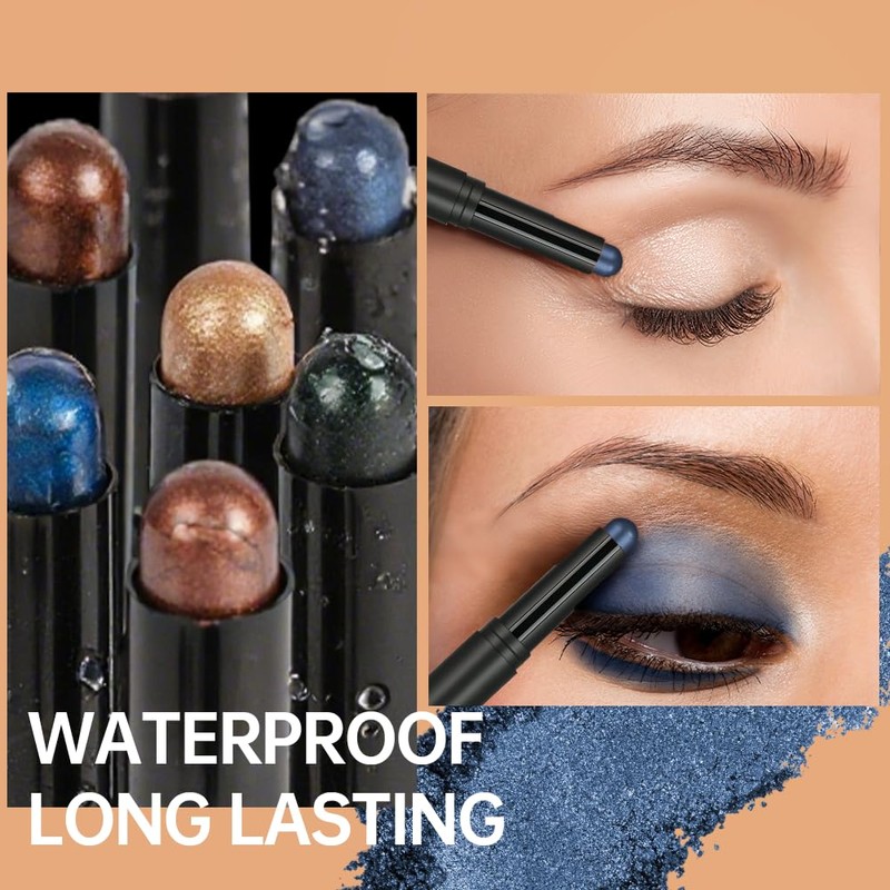 ALIIP Eyeshadow Stick, 8 Colours Creamy Eyeshadow Stick Set, Matte