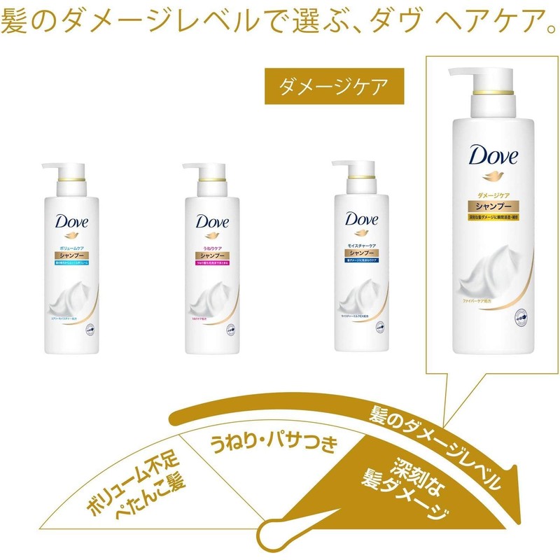 Dove Damage Care Shampoo, Refill, 24.7 oz (700 g)