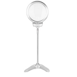 2X 5X Portable Desktop Magnifier Adjustable Metal Reading Magnifying Glass 2 LED 130mm Folding Illuminated Magnifier Table Stand for Reading Inspection Soldering Sewing Repair Hobby Crafts