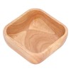 Rubber Wood Salad Bowl Handcrafted Simple Stylish Square Bowl Tableware