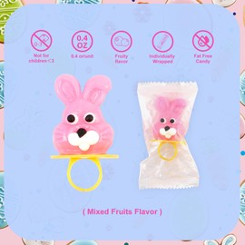 Easter Ring Lollipops Kids,Suckers Individually Wrapped Bulk for Tailgates,Easter Candy Lollipops Birthday Party Favors Suckers,40 Count