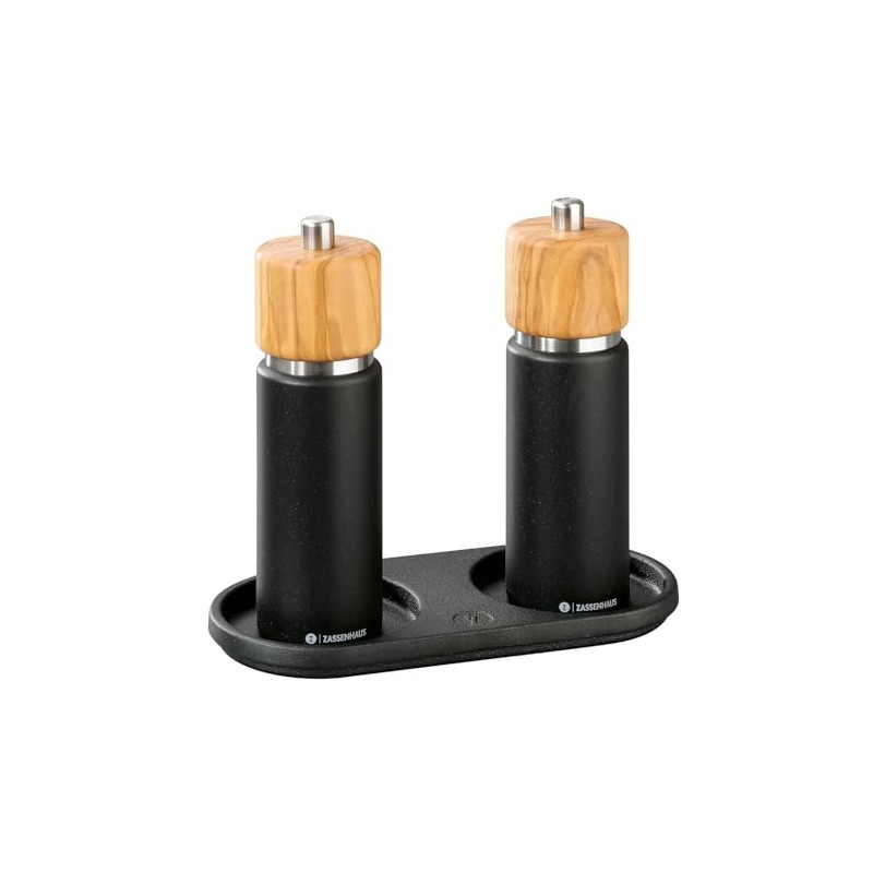 Zassenhaus Cast Iron Cruet for Storing Salt and Pepper Mill.