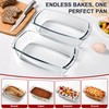 LOVYANXUE 2 Pack Glass Loaf Pan with Lid, 1.9QT/ 62