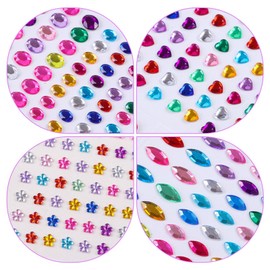 14 Sheet Gem Stickers Rhinestone Stickers for for Makeup Crafts DIY Eye Nail