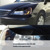 Front Headlight Eyebrow Eye Lid Cover Trim Piano Black Replacement