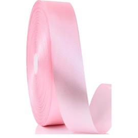 Double Faced Polyester Satin Ribbon -23 Metrs, Perfect for Wedding, Gift Wrapping, Bow Making & Other Projects (15mm X 23 Metres, Light Pink)