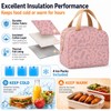 Insulated Lunch Bag with 4 Ice Packs,Cute Leopard Print Thermal