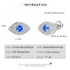Evil Eye Hypoallergenic Screw Back Earrings for Girls,925 Sterling Silver