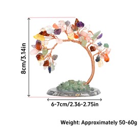 NBBENG Desk Decor For Women Crystals Tree And Healing Stones, (Seven Colors)