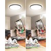 zemty Black LED Flush Mount Ceiling Light - 12 Inch