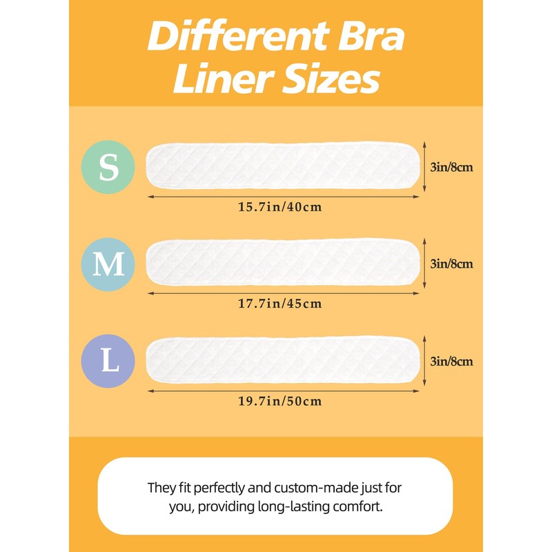 Sweat Pads for Under Breast, 10 Pcs Bra Liners Rectangle