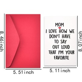 Dad Mom Gifts from Daughter Son Birthday Cards for Grandma Grandpa Uncle Aunt Niece Nephew Greeting Cards for Friends Sisters (I Love How We Don't Have to Say Out Loud)