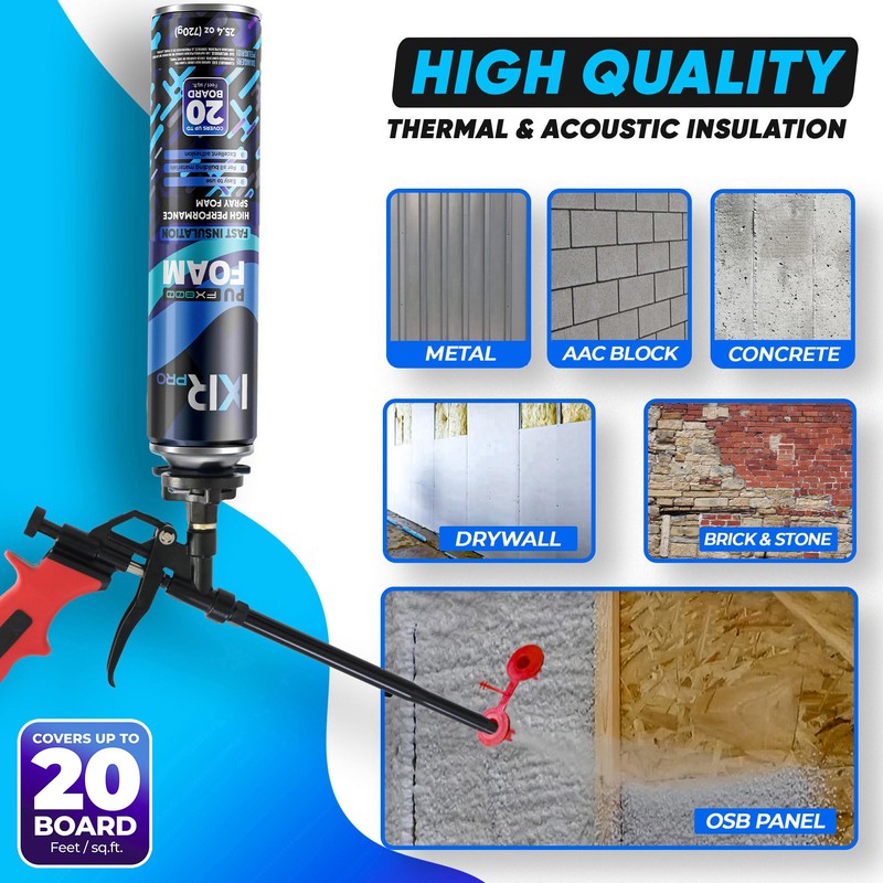 Spray Foam Insulation Can (25.4 oz. / 720 g) Expanding