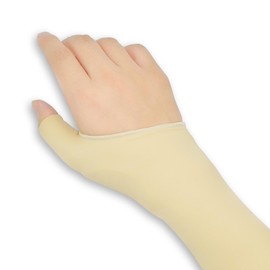 Jianlida Long-Sleeved Compression Wrist Braces with Silicone Pad - Ultimate Support for Joint Strain Tendonitis, Lightweight, Breathable Wrist Support Gloves for Men and Women in Sports Fitness Large