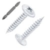 Wensilon(300 pcs)#8×3/4" Phillips Truss Head Wood Screws White Iron Quick