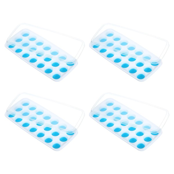 uxcell Set of 4 Ice Cube Trays with Removable Lids