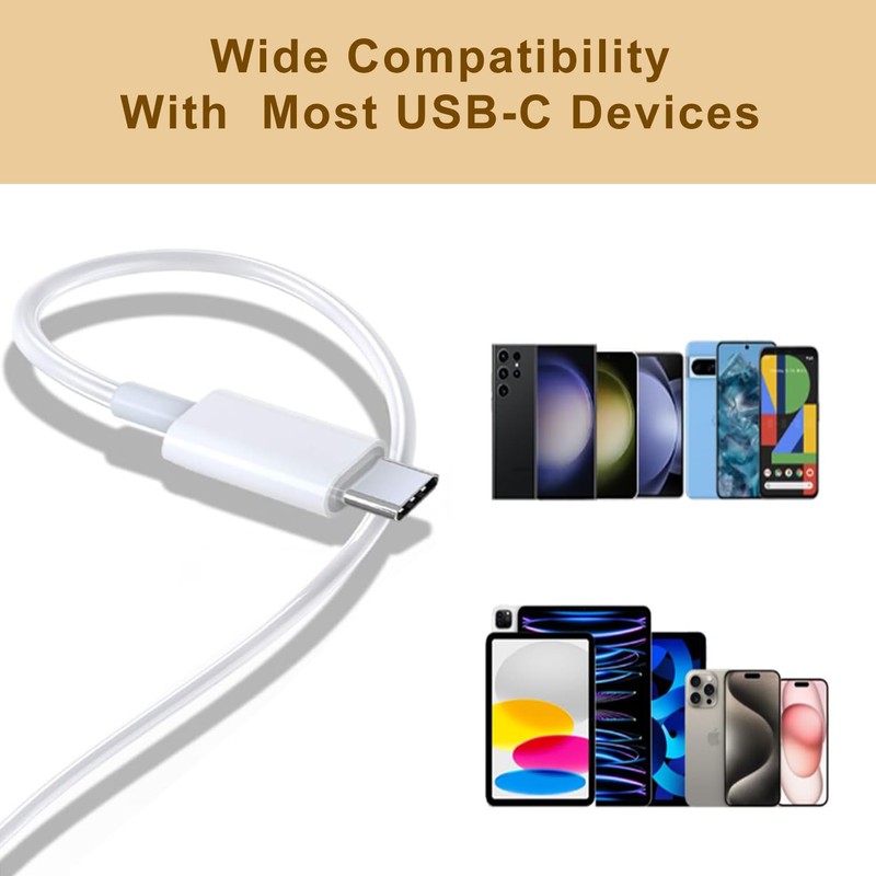 2 Pack of USB C Headphones for iPhone 16/16 Pro/16