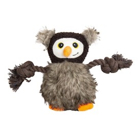 JACK AND VANILLA, Brown Penguin Plush Toy for Dogs and Cats, Soft and Durable with Integrated Whistle, Lightweight and Machine Washable, 22 cm, Brown
