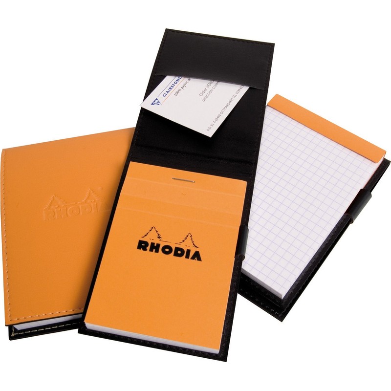 Rhodia ePure Notepad Holder Faux Leather with Rhodia No. 11