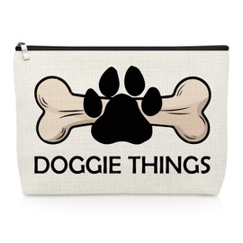 Dog Lovers Gifts for Women Doggie Cosmetic Bag Dog Mom Gifts for Pet Owners Fur Mom Makeup Bag Mothers Day Present for Her Animal Lover Daughter Aunt Friend Christmas Birthday Presents Travel Pouch