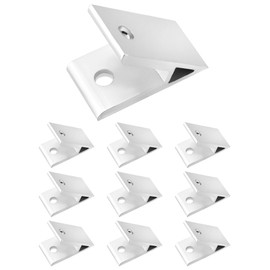 QWORK® 10 x Aluminium Angle Connectors 45 Degree Internal Angle Connector Suitable for Aluminium Profile 40 x 40 M8 for 3D Printers, DIY Projects, CNC Router