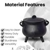 Soul Sticks Reusable 6" Cast Iron Cauldron with Lid and