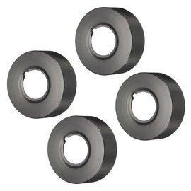 sourcing map 4pcs Shower Arm Flange 60mm/2.4" OD Escutcheon Plate 304 Stainless Steel Round Plumbing Cover Plates for 25mm/1" Dia Water Pipe Faucet Decoration Accessories, Grey