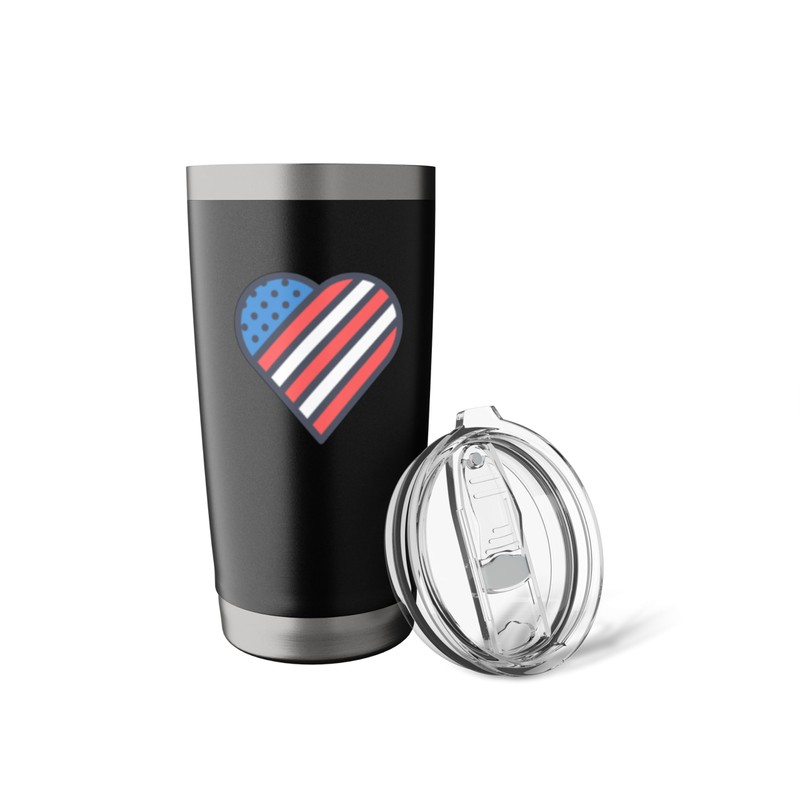 Red, White, and Blue American Flag Heart Love the USA