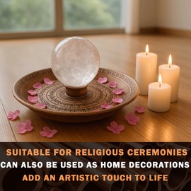 Purecopper Copper Sacrifice Ritual Plate, Three-Legged Design Offering Bowl, Perfect for Witches, Incense, Incense Holder, Candlestick, Ashtray, Jewelry Tray, Key Basket (5.1‘’)