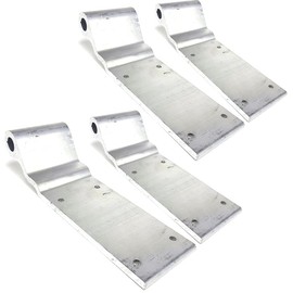 4PCs Aurora Aluminum Metallic Mill Trailmobile Style 4-Hole 2-7/8" x 9-1/8" Door Hinge Semi Commercial Truck Trailer