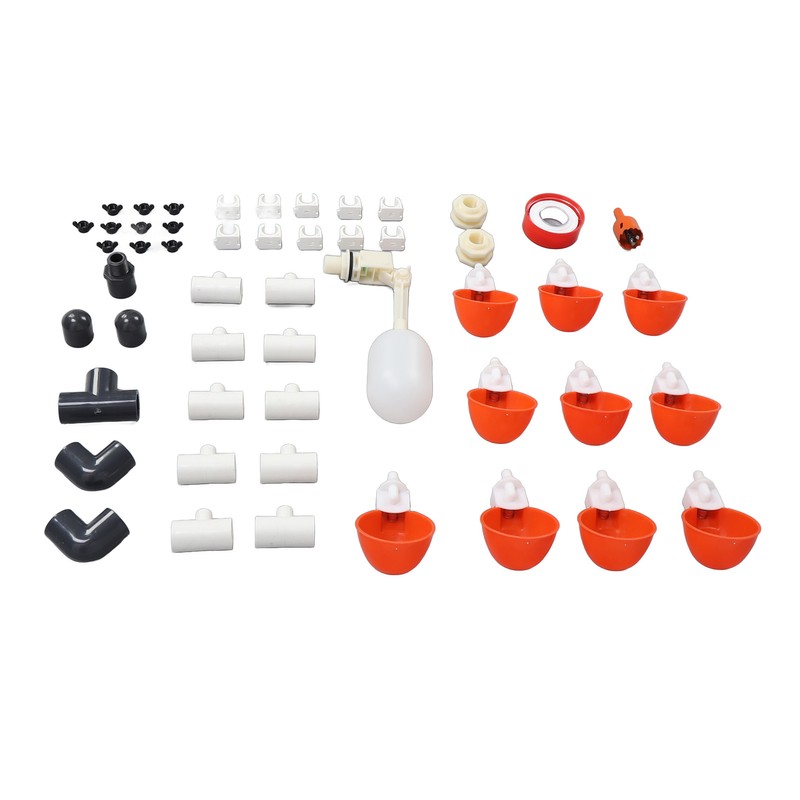 Pipeline Automatic Chicken Waterer Poultry Waterer Dispenser Water Feeder Kit